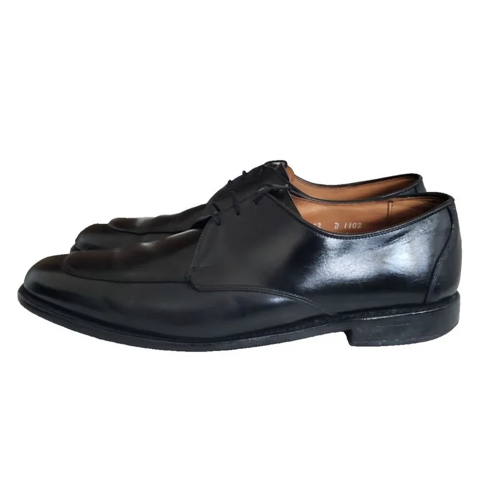 Allen Edmonds Burton Men's Bicycle Toe Dress Shoes Size 12 D Leather Black